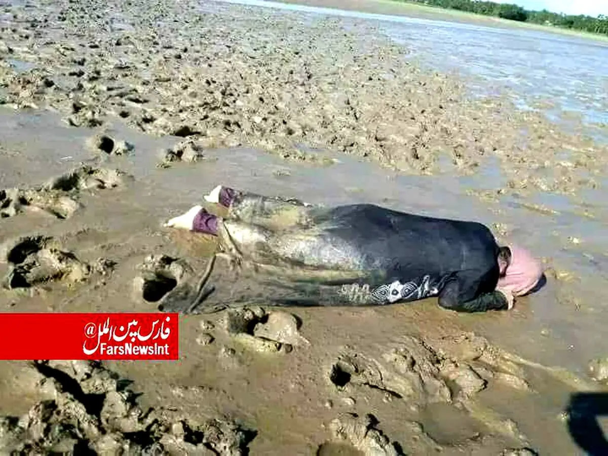 تصویری دردناک از پیکر بی‌جان مسلمان روهینگیایی در ساحل «رودخانه ناف» بنگلادش