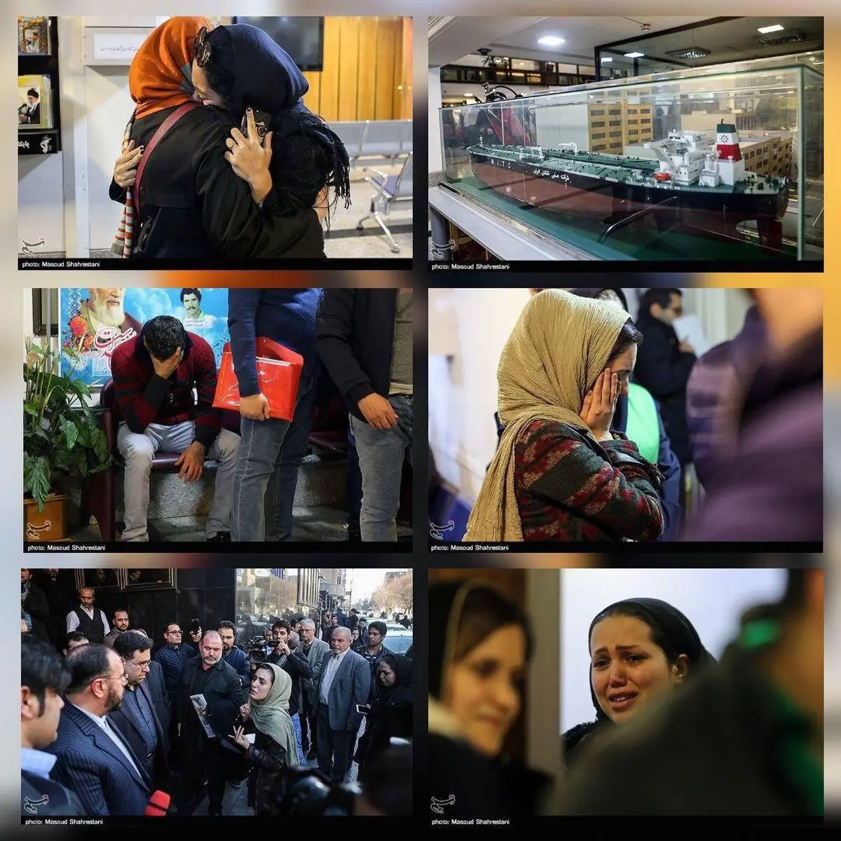 تصاویری از خانواده‌های داغ‌دیده کشتی سانچی