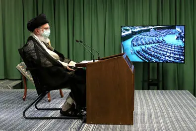  ارتباط تصویری رهبر انقلاب با نمایندگان مجلس شورای اسلامی