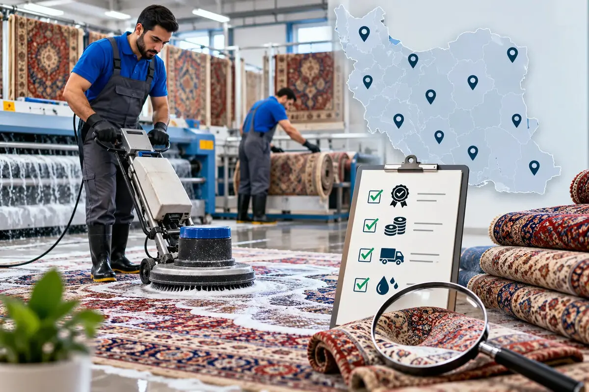 قالیشویی معتبر را چگونه انتخاب کنیم؟ راهنمای کامل بررسی خدمات قالیشویی در ایران