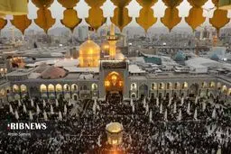 تصاویر تعویض پرچم و اذن عزا در حرم مطهر رضوی