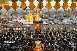 تصاویر تعویض پرچم و اذن عزا در حرم مطهر رضوی
