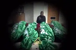 وداع با پیکر همراهان شهید نصرالله در بمباران ضاحیه