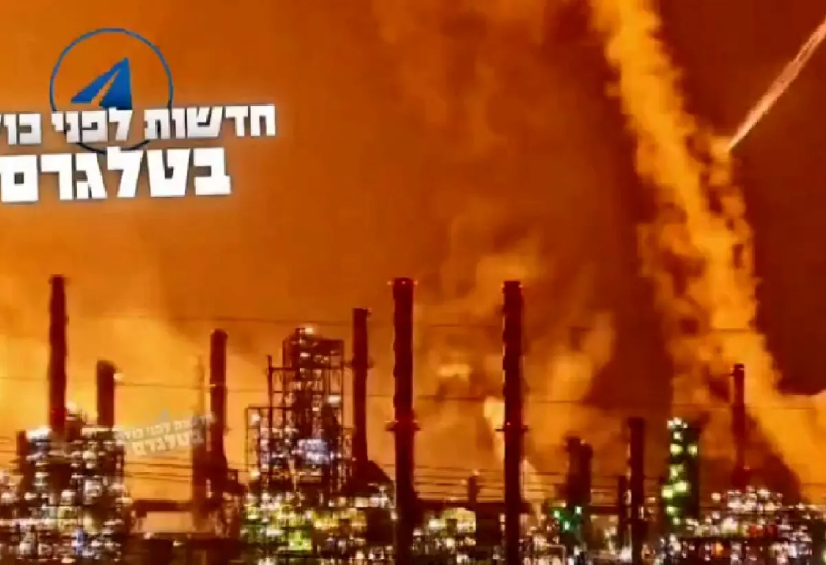 فیلم جدید اسرائیل از اصابت موشک‌های بالستیک ایرانی به پالایشگاه حیفا 