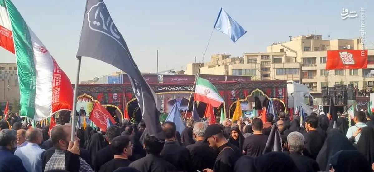 تصاویر حضور شخصیت‌ها در مراسم تشییع شهدای اقتدار ایران