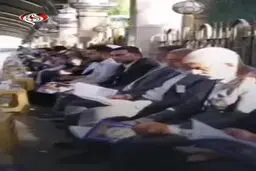 مجلس ترحیم سید حسن نصرالله در بین‌الحرمین کربلا