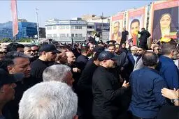 حضور رئیس جمهور در مراسم تشییع پیکر شهدای اقتدار