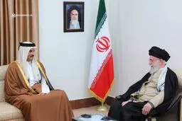 دیدار امیر قطر با رهبر انقلاب