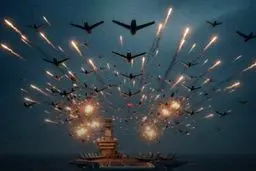 ادعای چین از نابودی ناو لینکلن توسط ایران + عکس