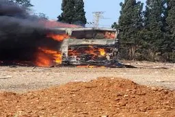 تصاویر اصابت موشک ایرانی به ترمینال اتوبوس تل آویو