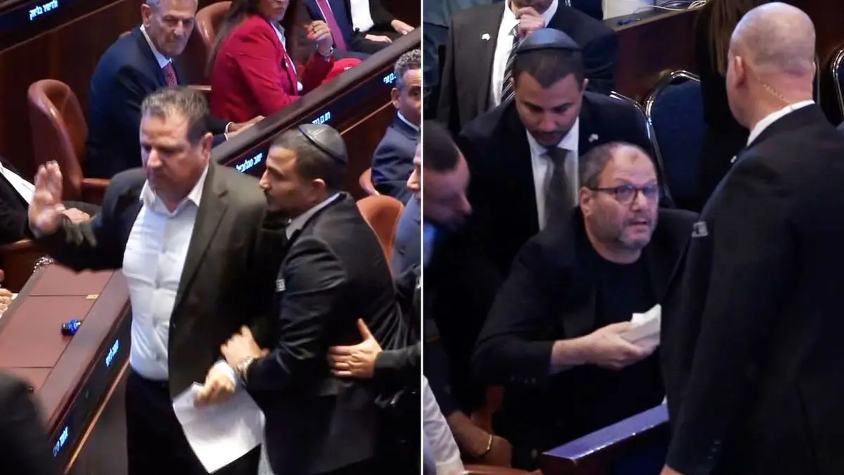 اولین سخنان عضو اخراجی کنست اسرائیل در زمان سخنرانی ترامپ