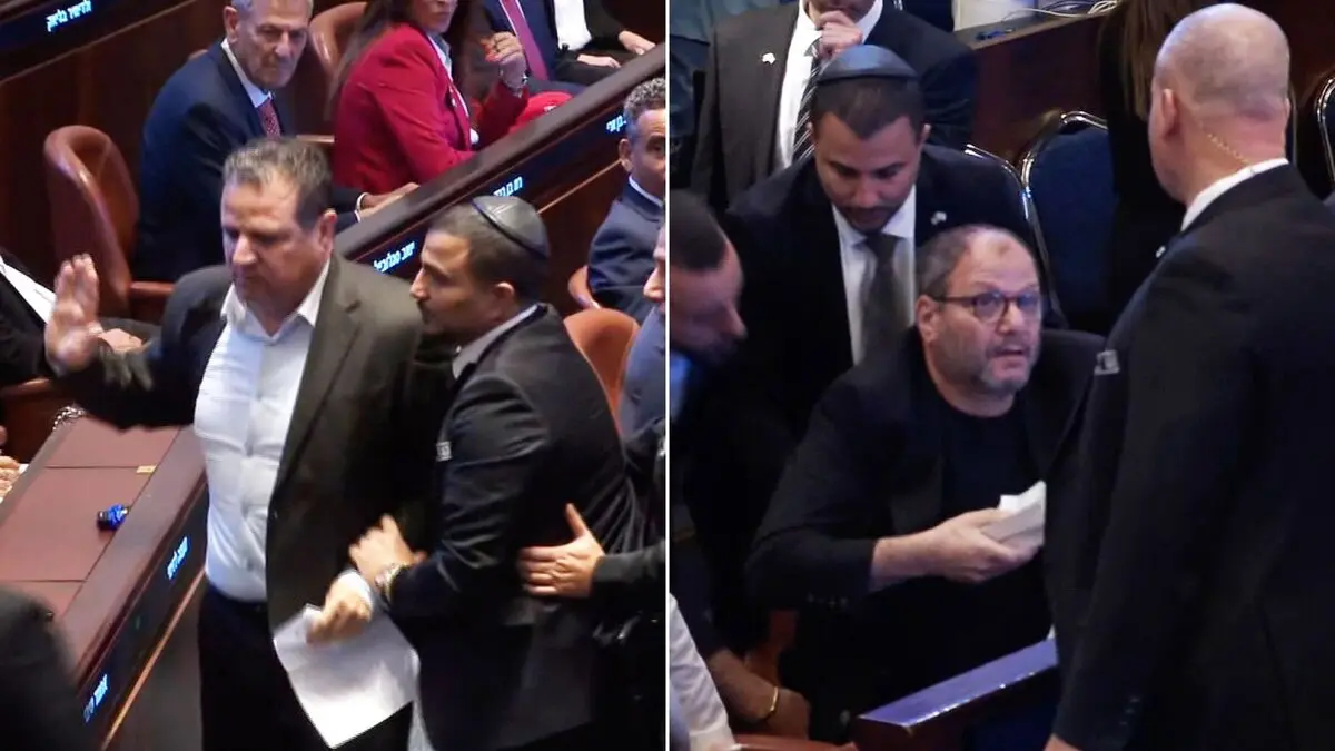 اولین سخنان عضو اخراجی کنست اسرائیل در زمان سخنرانی ترامپ