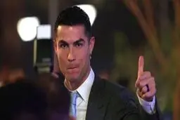 پشت صحنه فیلمبرداری از رونالدو با دشداشه و شمشیر 