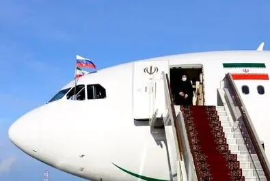 لحظه ورود رئیسی به مسکو