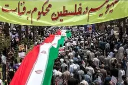 تصاویر راهپیمایی در حمایت از مردم فلسطین بعد از نماز در دانشگاه تهران