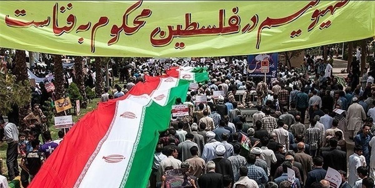 تصاویر راهپیمایی در حمایت از مردم فلسطین بعد از نماز در دانشگاه تهران