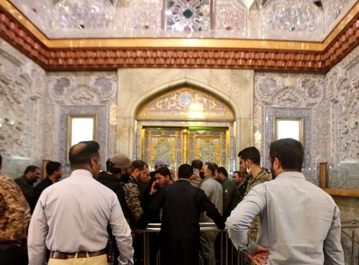  اولین تصاویر از باب المهدی محل حمله تروریستی حرم شاهچراغ