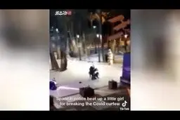 کتک زدن شدید یک دختر توسط پلیس اسپانیا؛فیلم