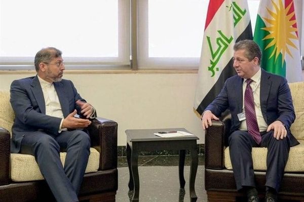دیدار معاون عراقچی با نخست وزیر اقلیم کردستان