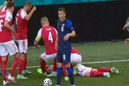 سکته هولناک کریستین اریکسن، در زمین فوتبال