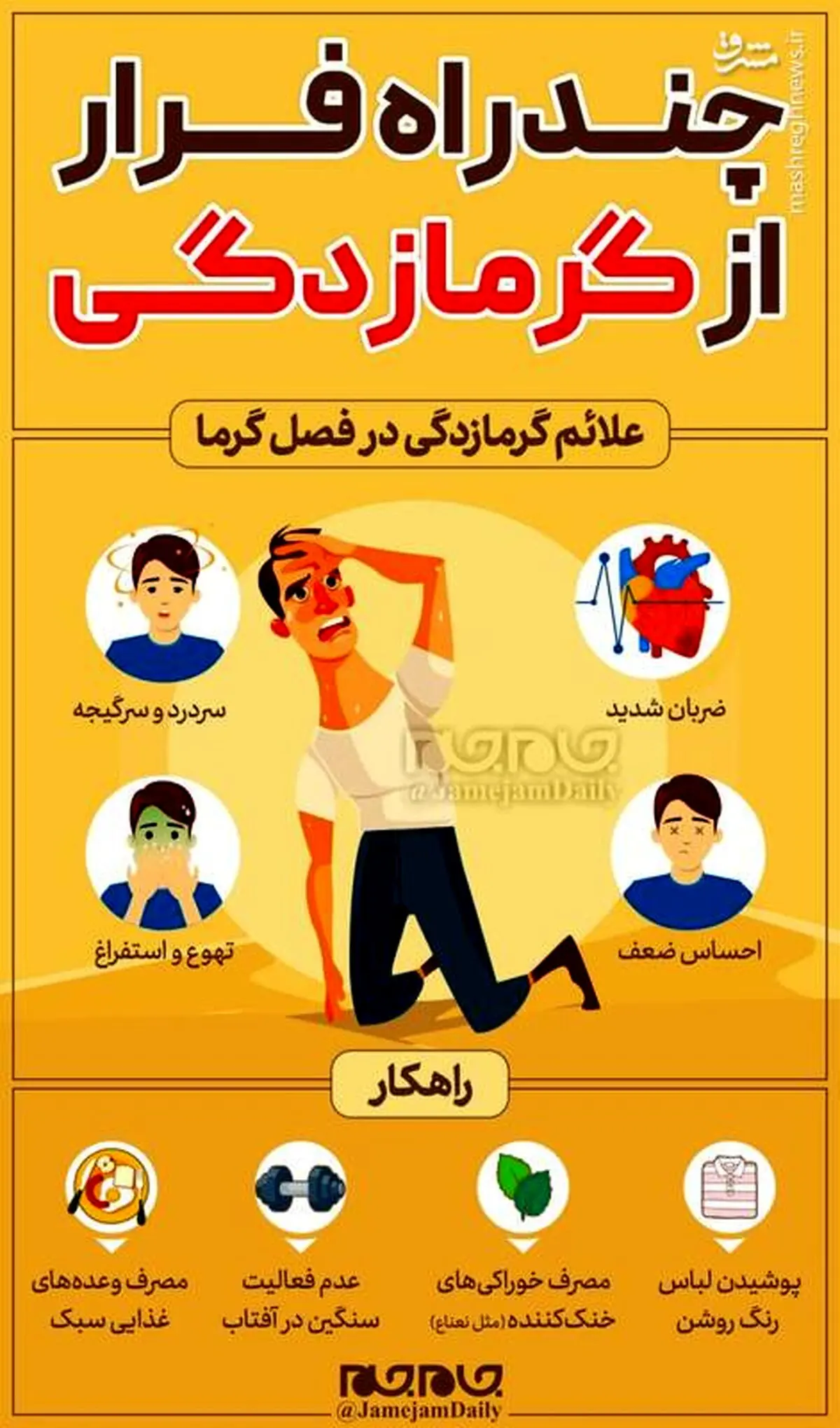 اینفوگرافیک | چند راه فرار از گرمازدگی