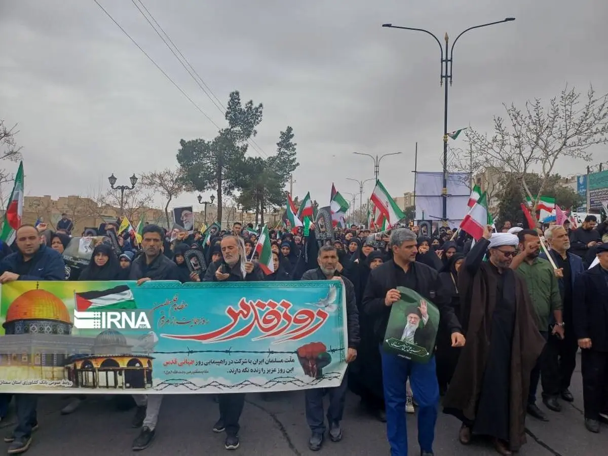 راهپیمایی پرشور روز قدس در سمنان 