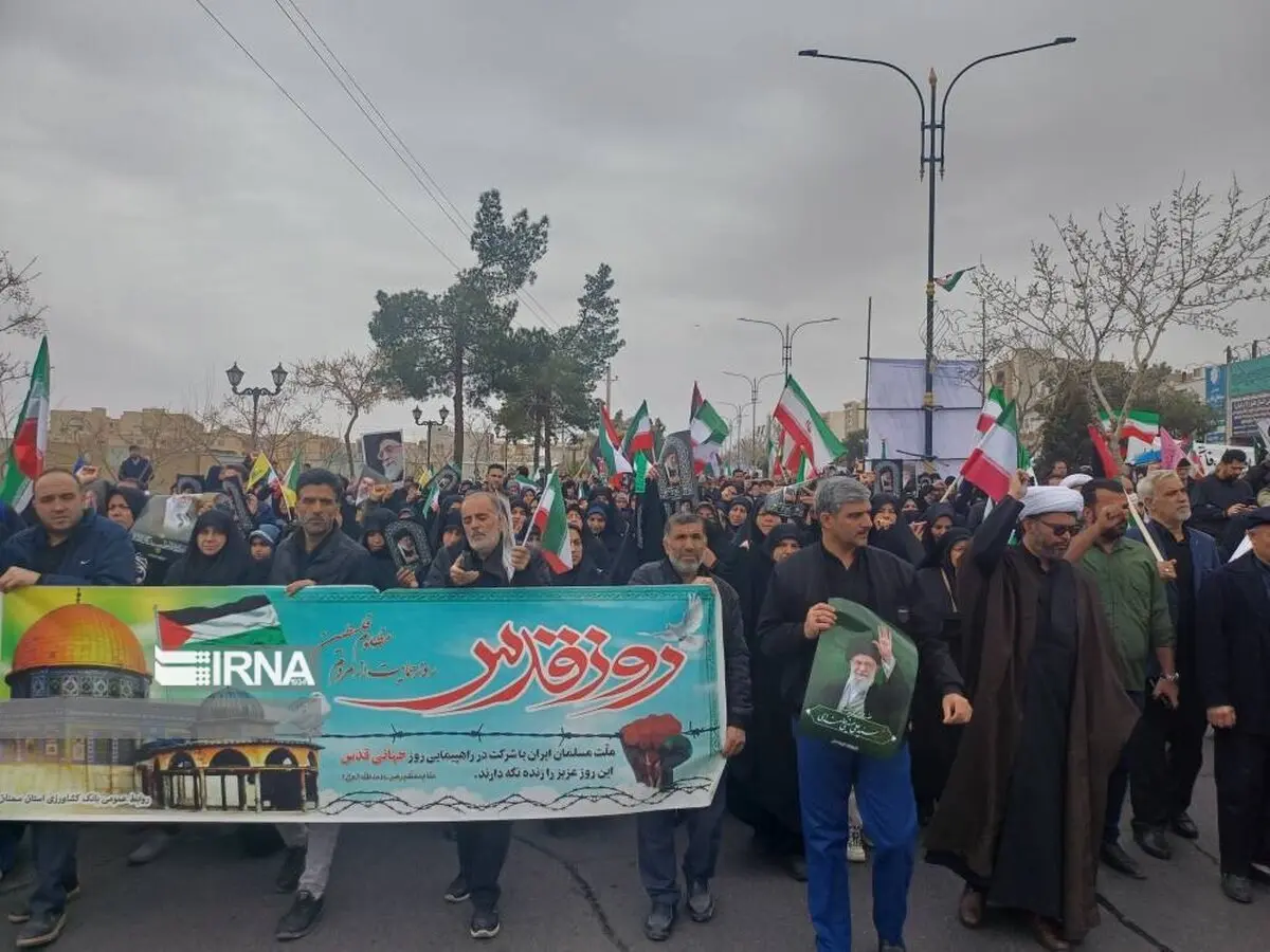 راهپیمایی پرشور روز قدس در سمنان 