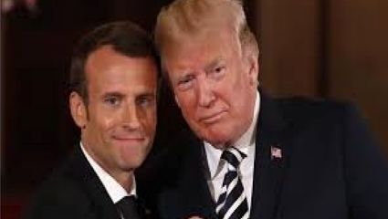 مچ اندازی بین ترامپ و مکرون در شرم الشیخ + فیلم