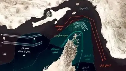 مختصات جدید تنگه هرمز بعد از تفاهم با عمان