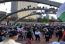 تصاویر اختصاصی تجمع حمایت از فلسطین در کانادا