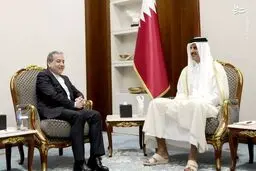 دیدار عراقچی با امیر قطر