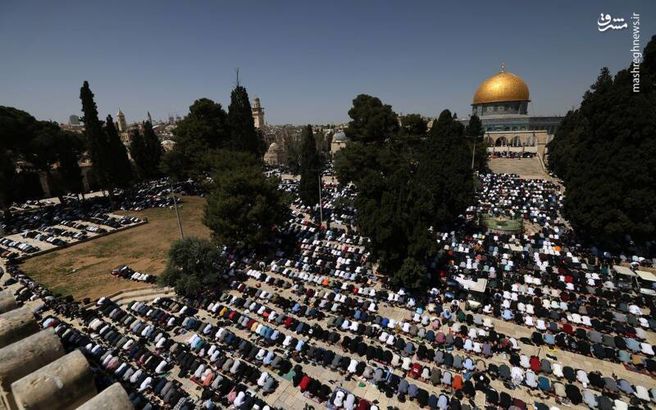 تصاویر  آخرین نماز جمعۀ ماه رمضان در مسجدالاقصی
