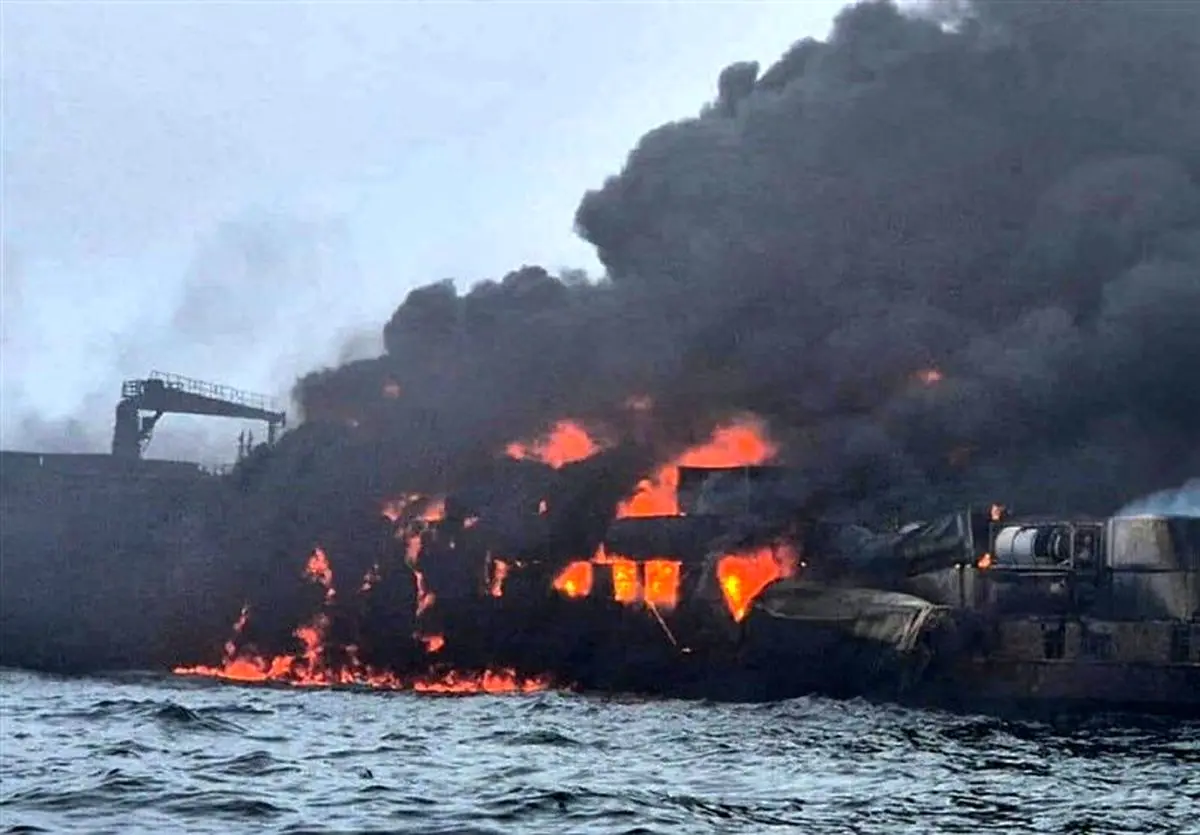 مشکوک بودن حادثه برخورد دو کشتی در دریای شمال