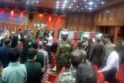 تشییع پیکر شهید گمنام با حضور مشاور عالی فرمانده کل قوا