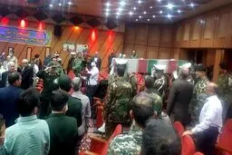 تشییع پیکر شهید گمنام با حضور مشاور عالی فرمانده کل قوا