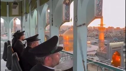 نقاره‌ نوازی در حرم مطهر رضوی پس از دو ماه عزاداری 