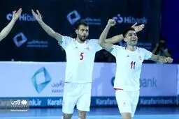 تصاویر پیروزی فوتسال ایران مقابل روسیه