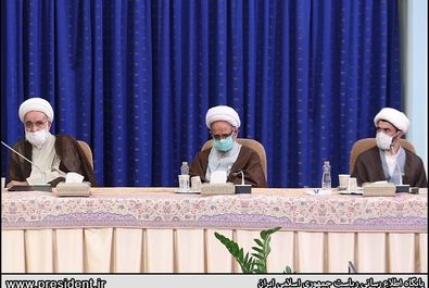 دیدار اعضای جامعه روحانیت مبارز با رییس جمهور