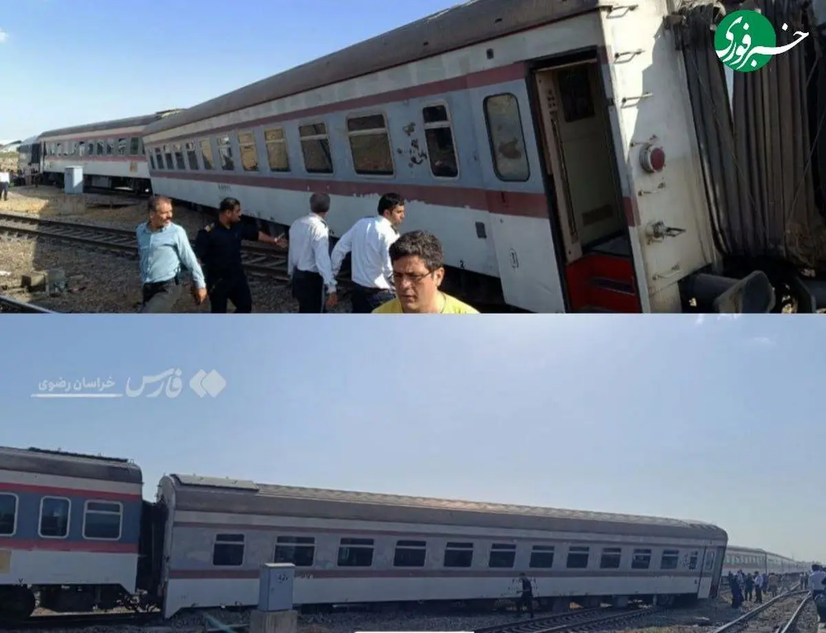 اولین تصاویر از حادثه قطار تهران مشهد