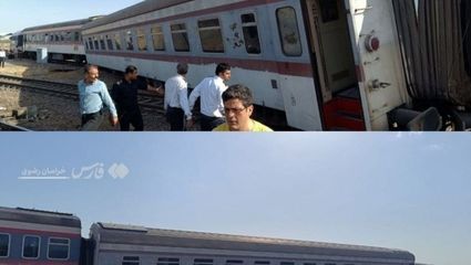اولین فیلم از حادثه قطار تهران مشهد