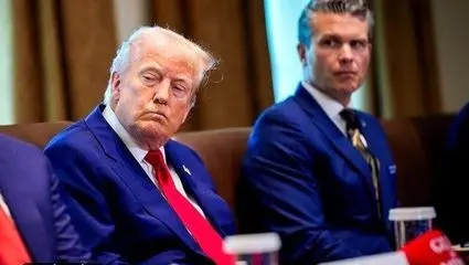 لحظه بازداشت ترامپ و پیت هگست در کالیفرنیا