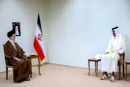 تصاویر دیدار امیر قطر با مقام معظم رهبری
