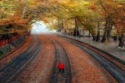 تصاویر پائیزی زیباترین ایستگاه راه آهن ایران 