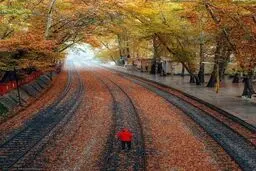 تصاویر پائیزی زیباترین ایستگاه راه آهن ایران 