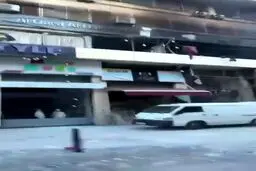 آثار حمله اشغالگران به منطقه برج البراجنه در ضاحیه