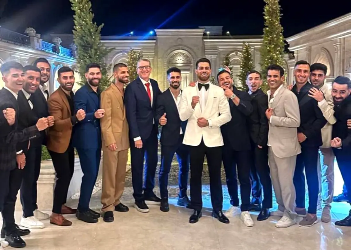 عکس تیمی  پرسپولیسی ها در عروسی مرتضی