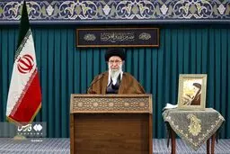 تصاویر تلویزیونی رهبر انقلاب به مناسبت روز جهانی قدس