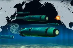 لحظه شلیک اژدر مقاومت به سمت شناورهای اسرائیلی