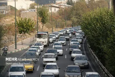 شلوغی و ترافیک تهران