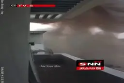 فیلمی نزدیک از  لحظه اصابت موشک ایرانی به اسرائیل